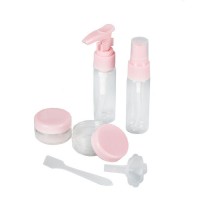 Дорожный набор емкостей для косметики бледно-розовый