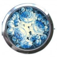 Карманное зеркальце Голубые Розы