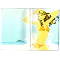 Обложка на паспорт Summer girl пластик