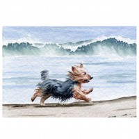 Обложка для проездного  Собачка на пляже
